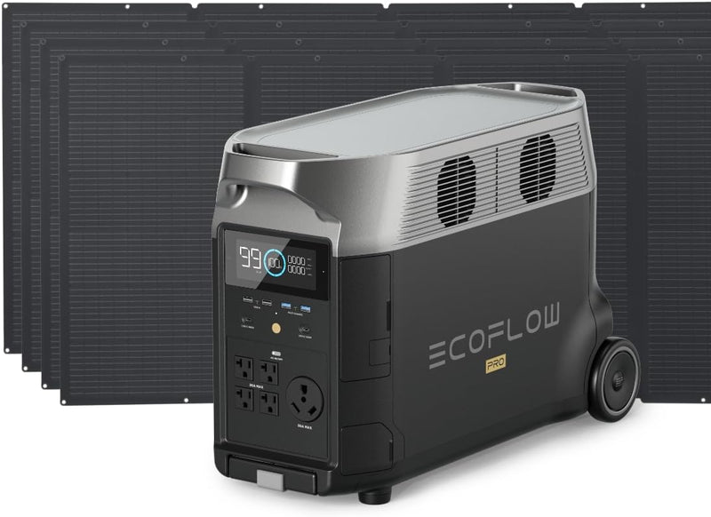 ECOFLOW Solar Generator 120V/3.6kWh DELTA Pro with 4x400W Portable Solar Panel