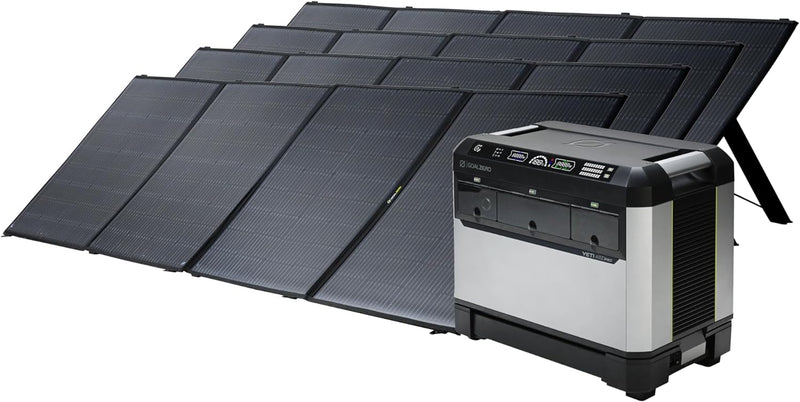 Goal Zero Yeti PRO 4000 Portable Power Station + 4 Nomad 400 Solar Panel Bundle